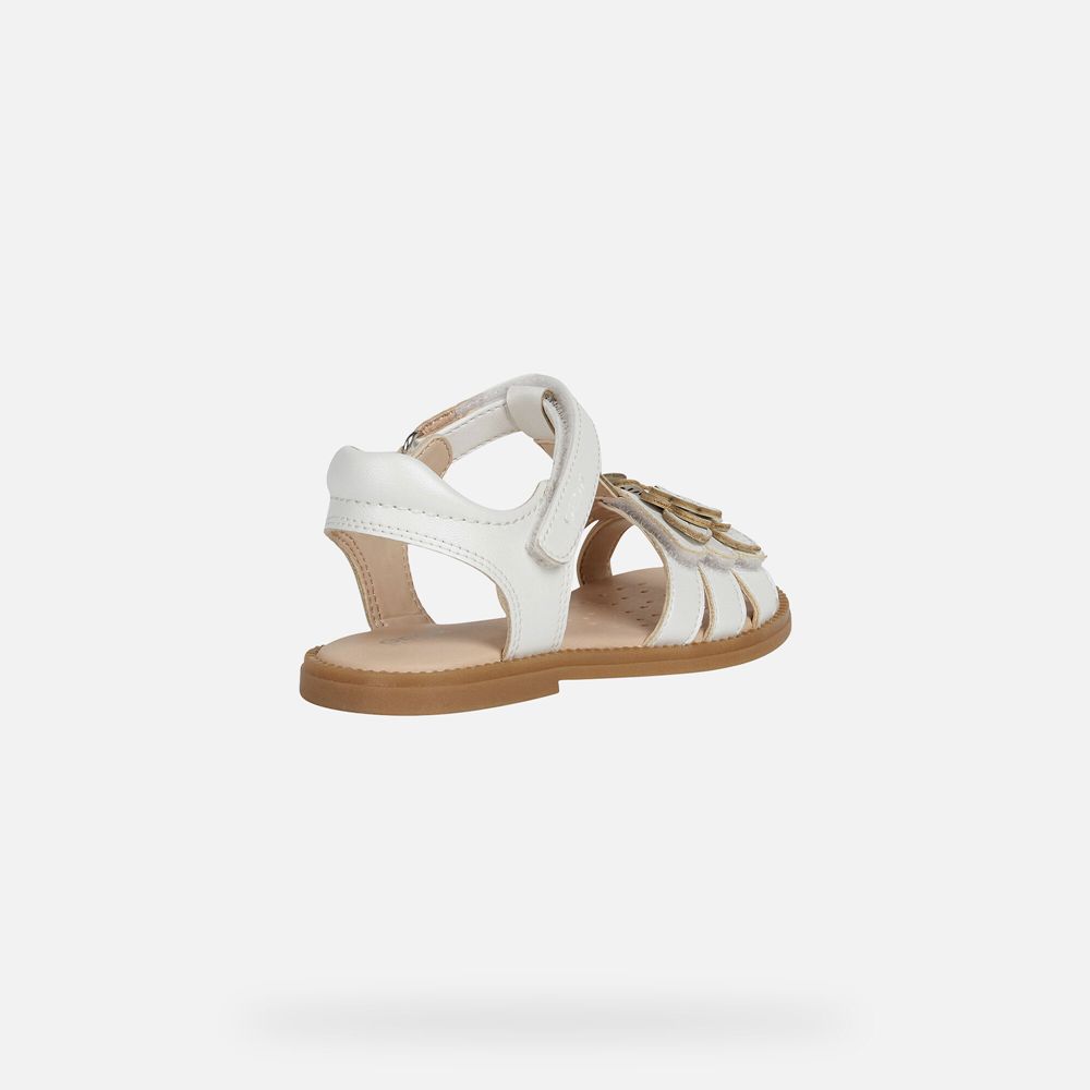 Sandalias Geox Menina Branco - Karly - IFVCQ7638